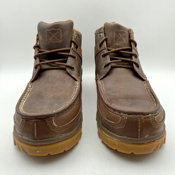 Twisted X Mens Work MXCC004 Composite Toe Boots US 9.5 Wide Brown Leather GUC - Picture 6 of 15